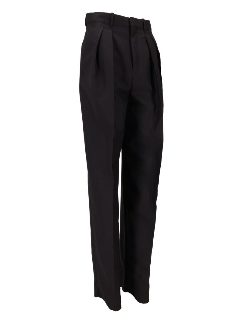 pleated-front straight trousers 4