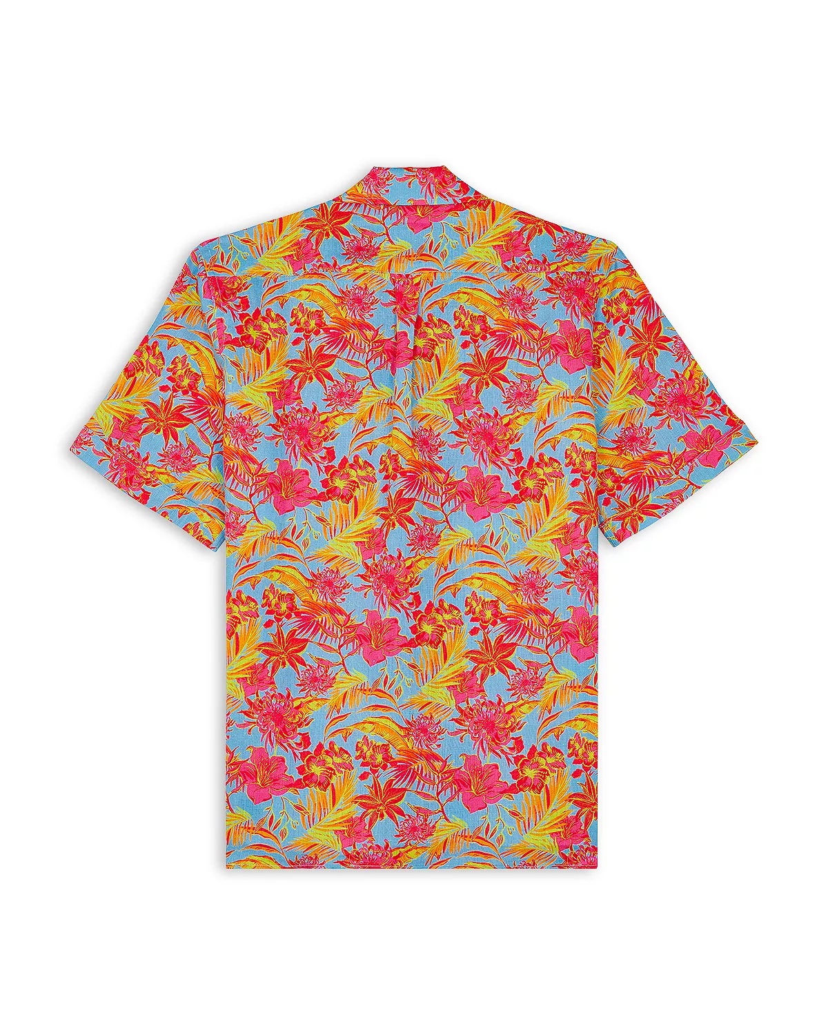 Charli Tahiti Flowers Print Linen Camp Shirt - 5