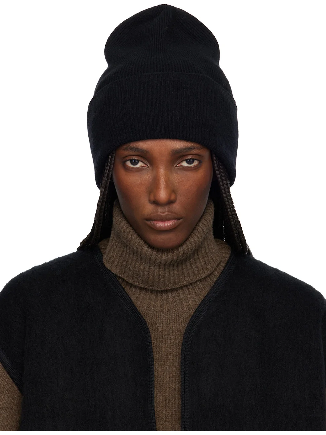 Black Whit Beanie - 1