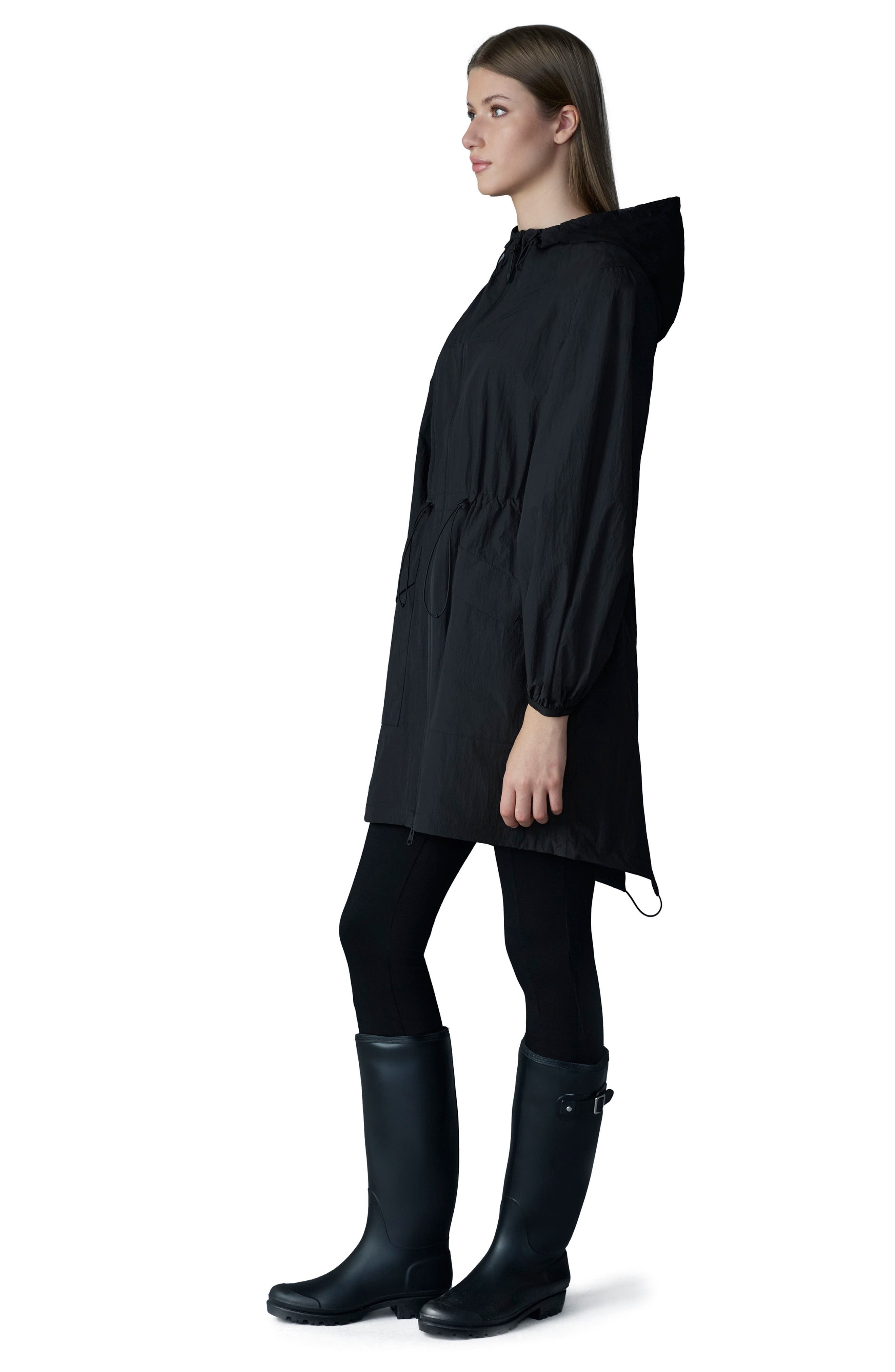 Mackage Alyster Packable Recycled Nylon Raincoat in Black at Nordstrom - 6