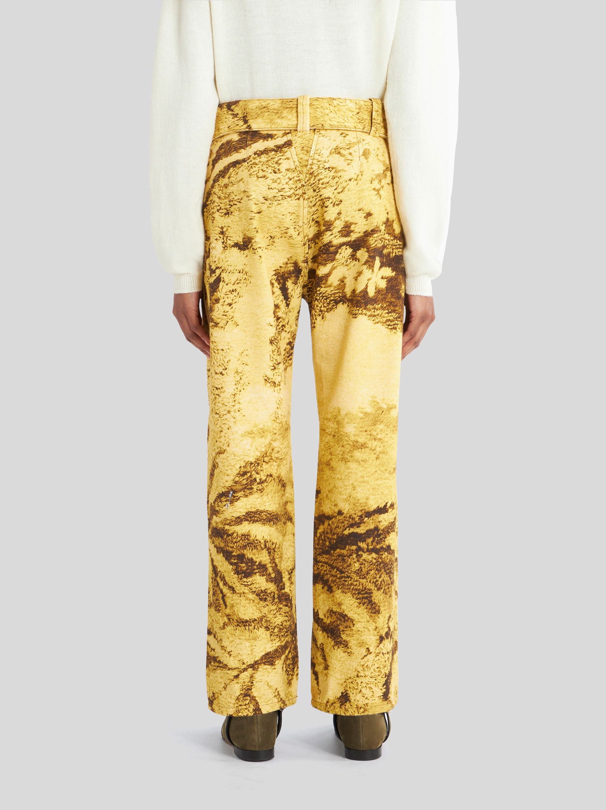 TROUSERS WITH FOLIAGE PRINT - 4