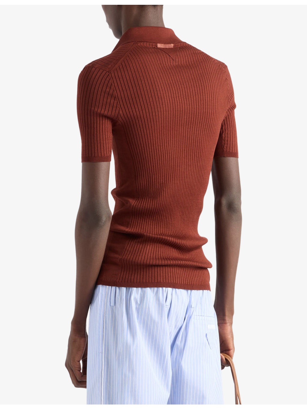 Triangle-Logo Slim-Fit Cotton Knit Polo Shirt - 3