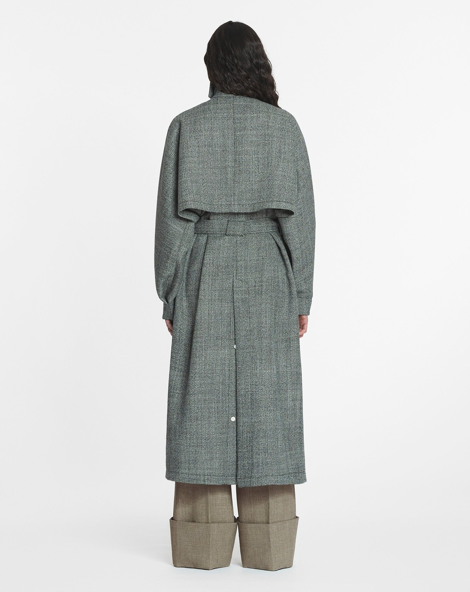 WOOL TRENCH COAT - 4