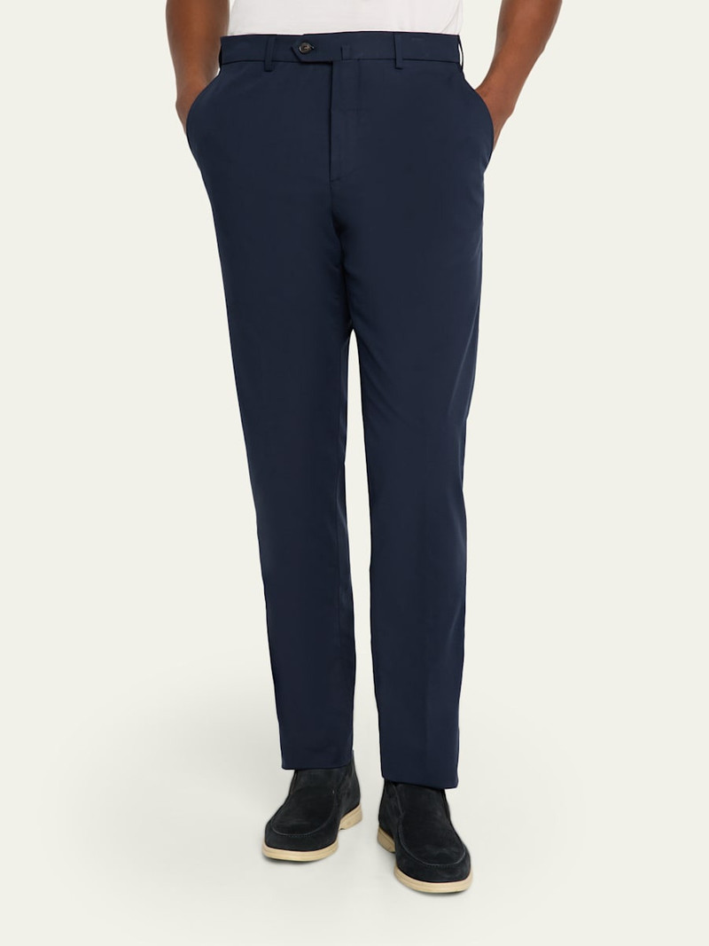 Loro Piana Men's Carlo Hyannis Straight Cotton Trousers outlook