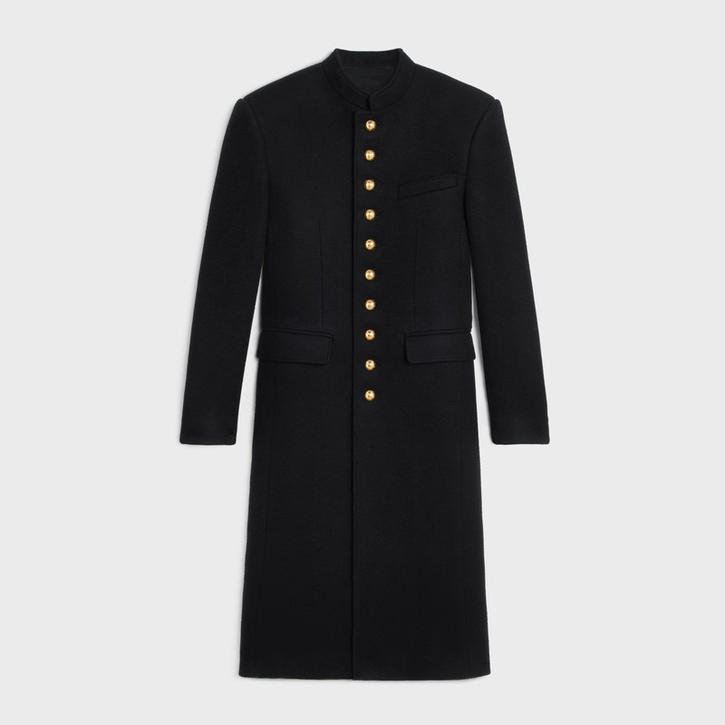 military coat in wool cloth 1