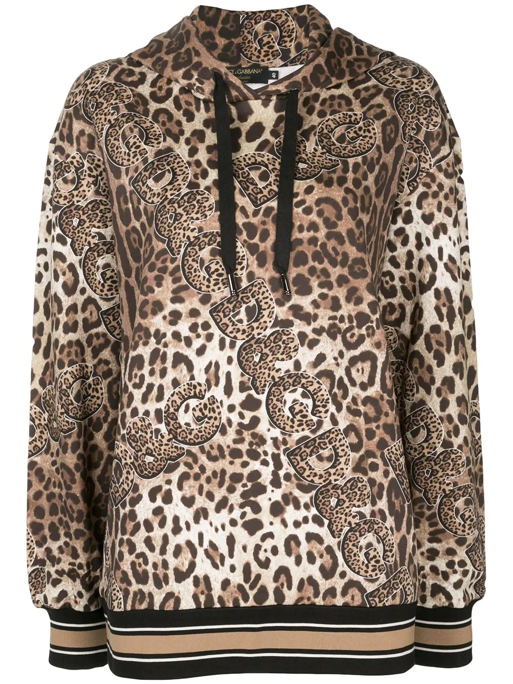 leopard print hoodie - 1