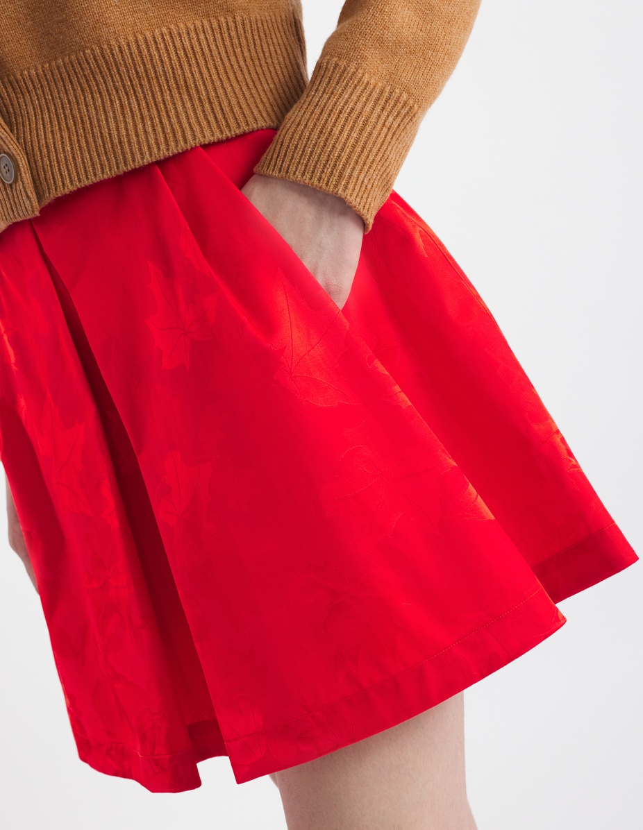 JACQUARD PLEATED SKIRT - 4