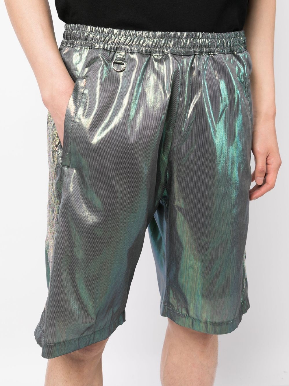 Hologram lamé bermuda shorts - 5