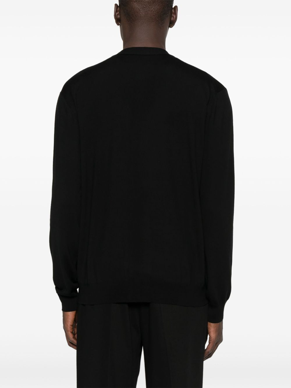 button-front wool cardigan - 4