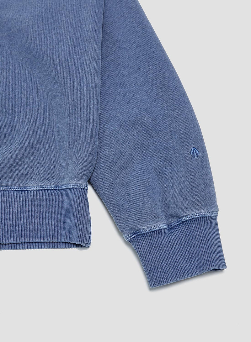 Embroidered Arrow Crew in Denim 5