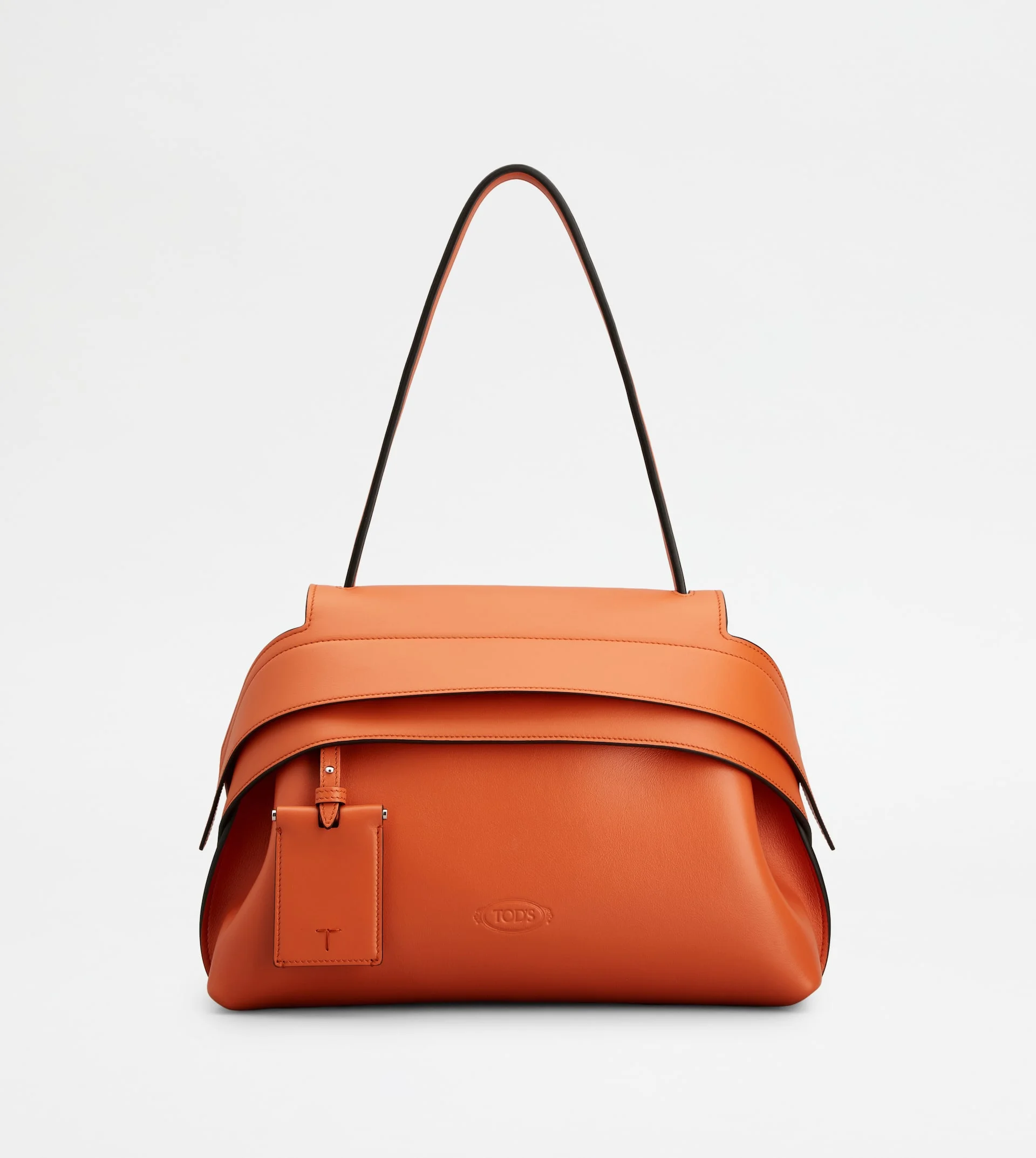 TOD'S WAVE BAG IN LETHER SMALL - ORANGE - 1