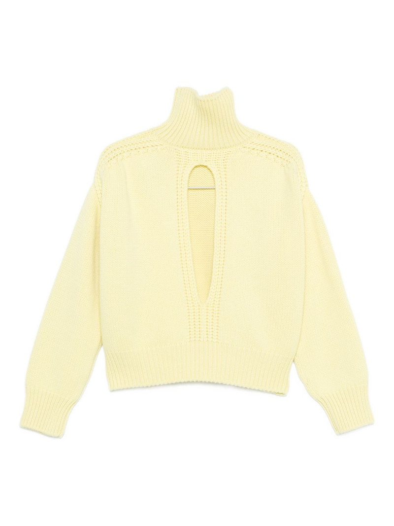 SA SU PHI roll-neck cut-out sweater outlook