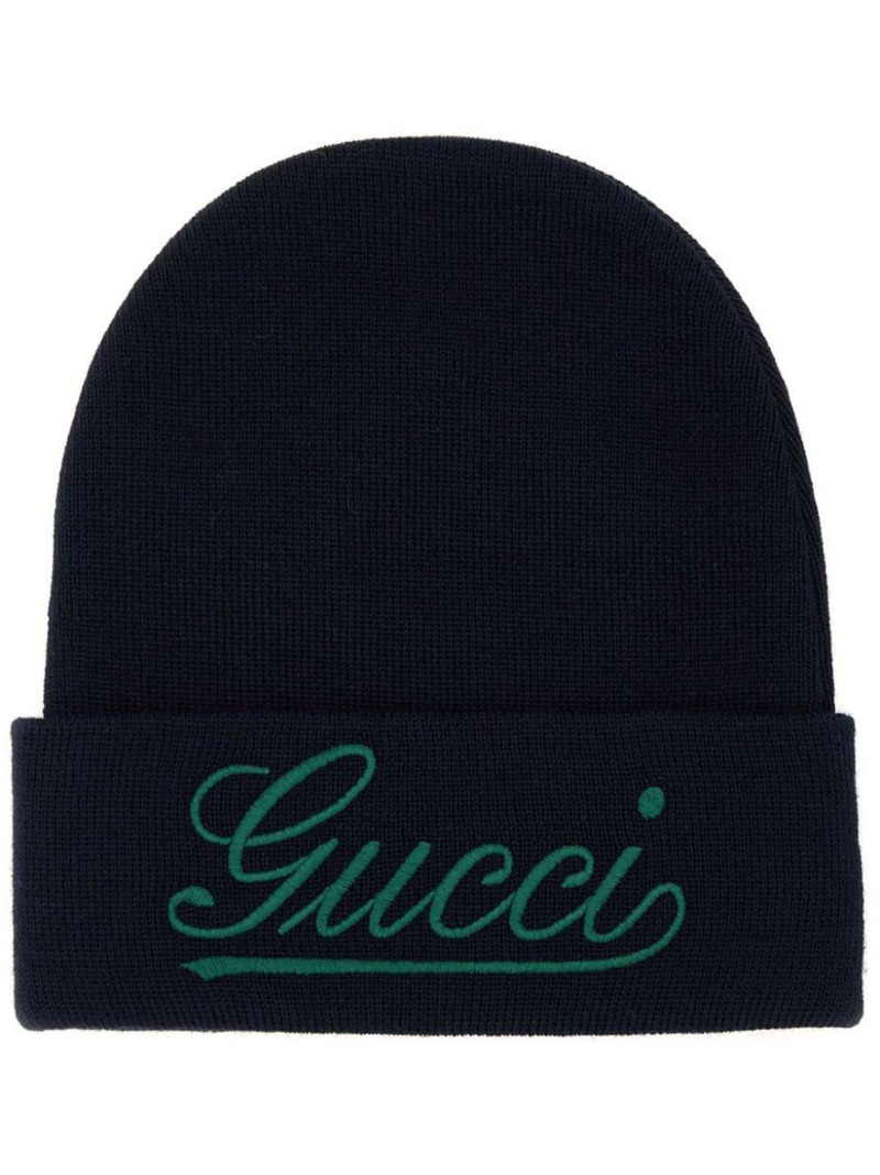 logo-embroidered beanie - 1