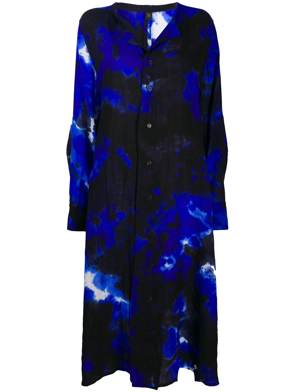 abstract print shirt dress - 1