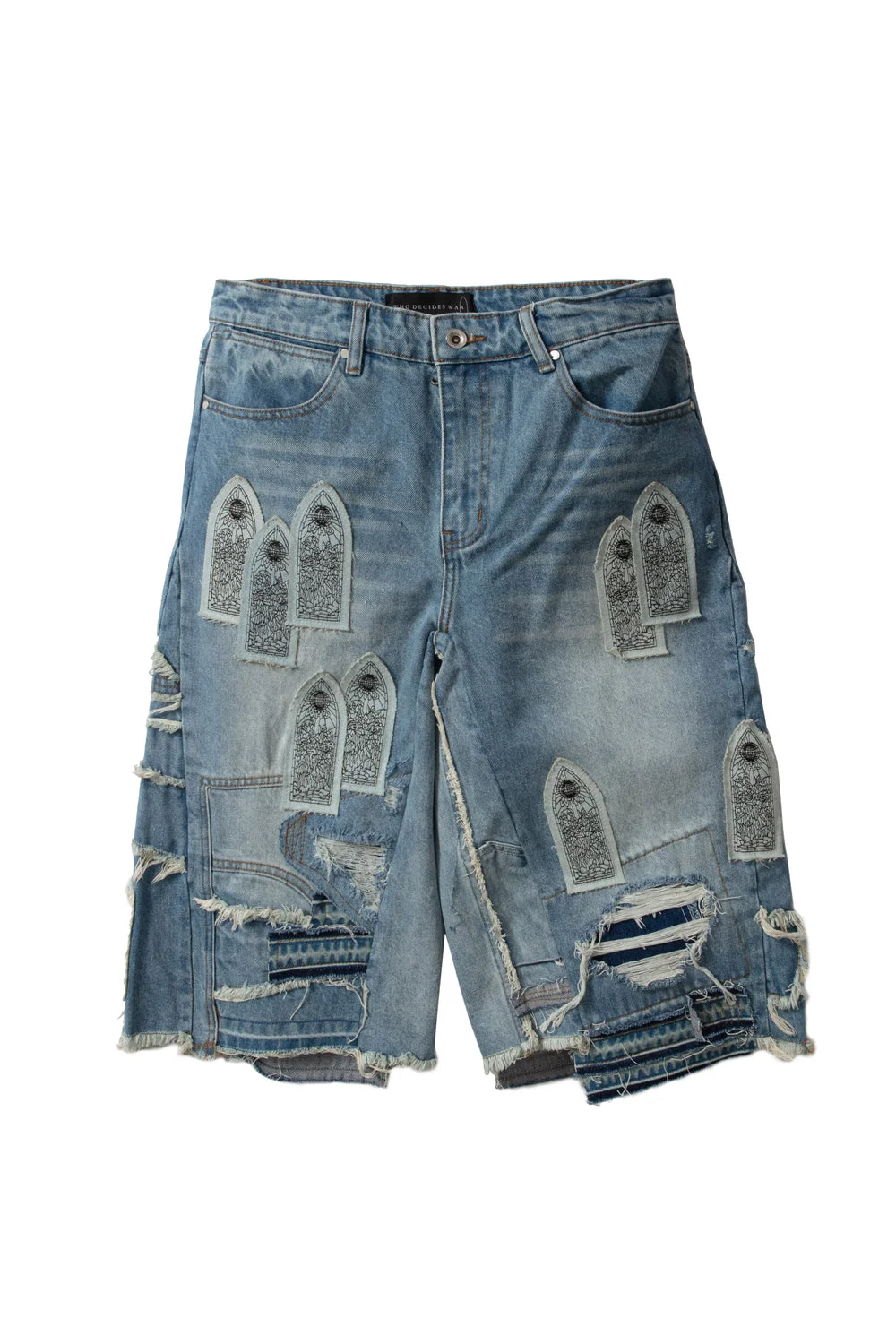 Patched Arch Repaired Blowout 반바지 - 1