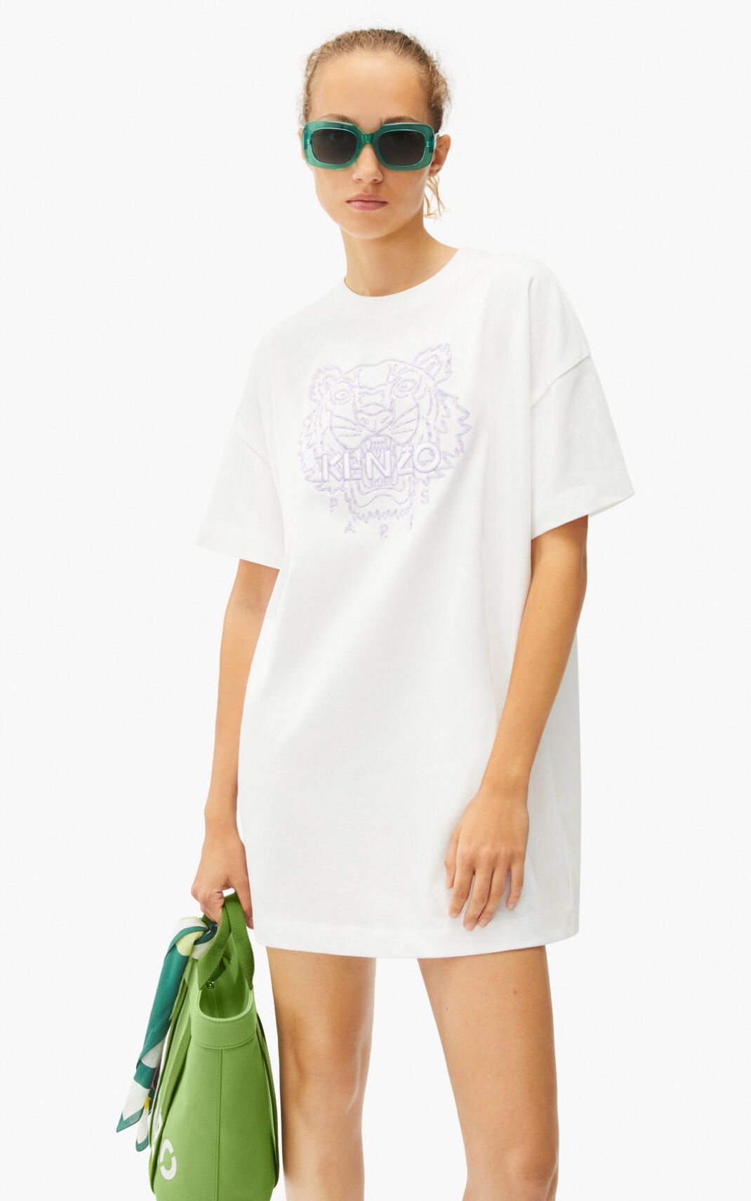 Embroidered Tiger T-shirt dress - 4