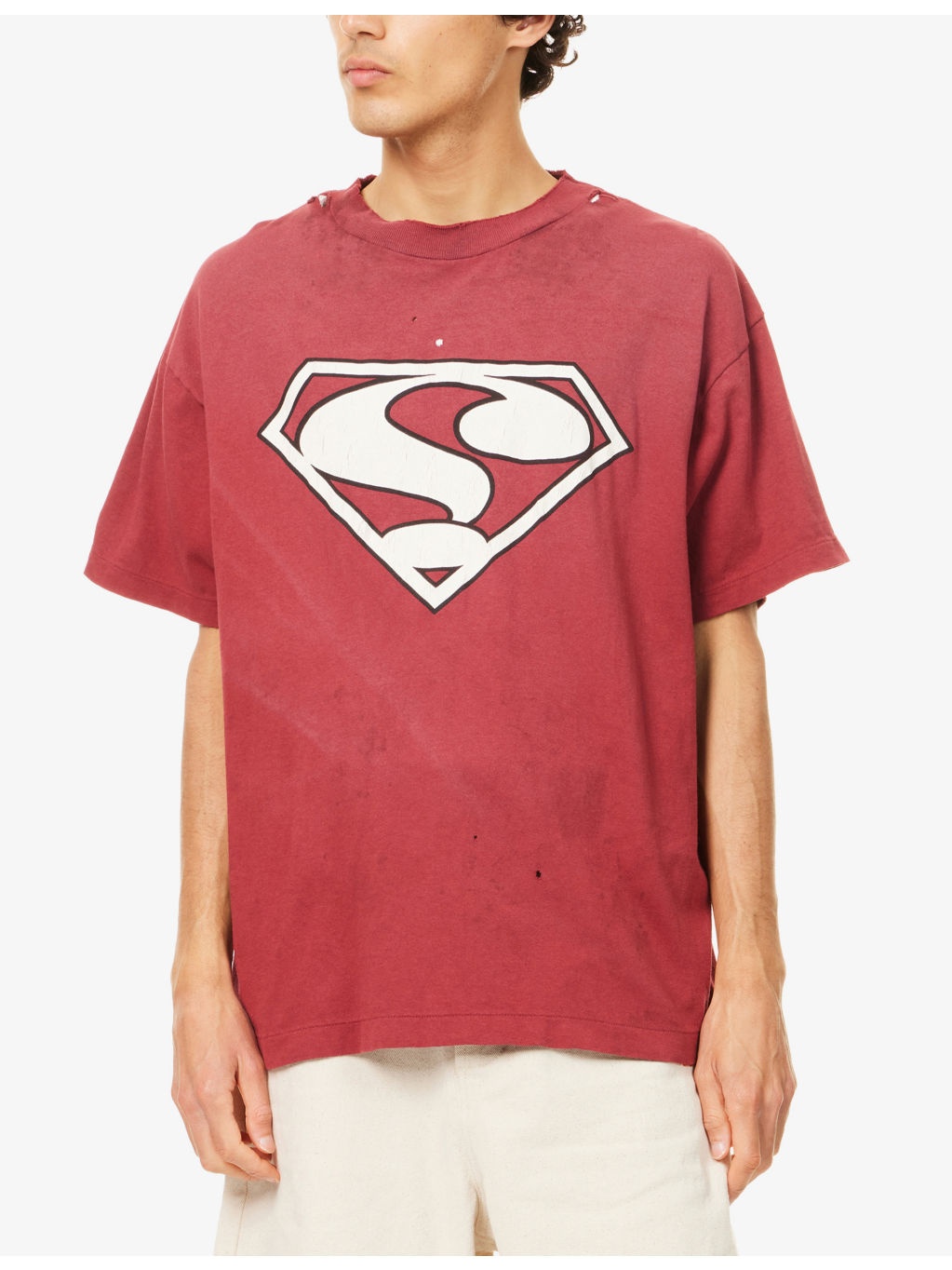 Superman Crewneck Cotton-Jersey T-Shirt - 3