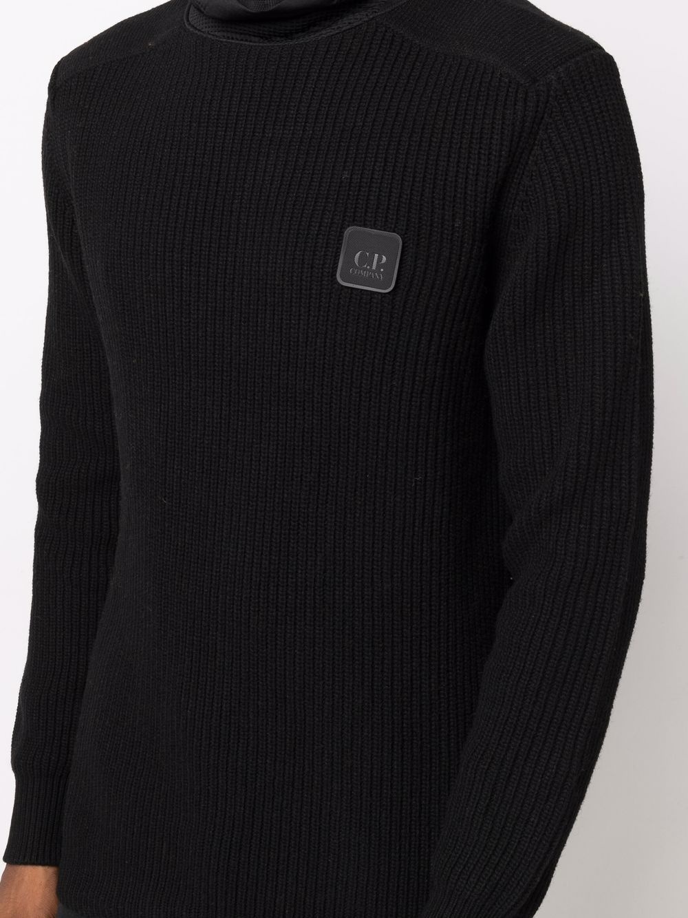 logo-patch roll-neck jumper - 5