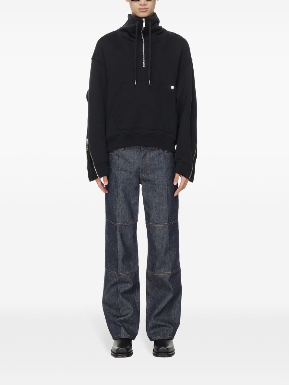 zip-detail trousers - 2