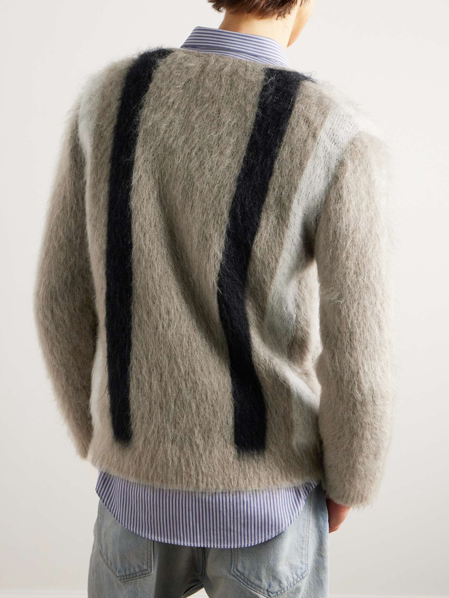 Striped Wool-Blend Cardigan - 4