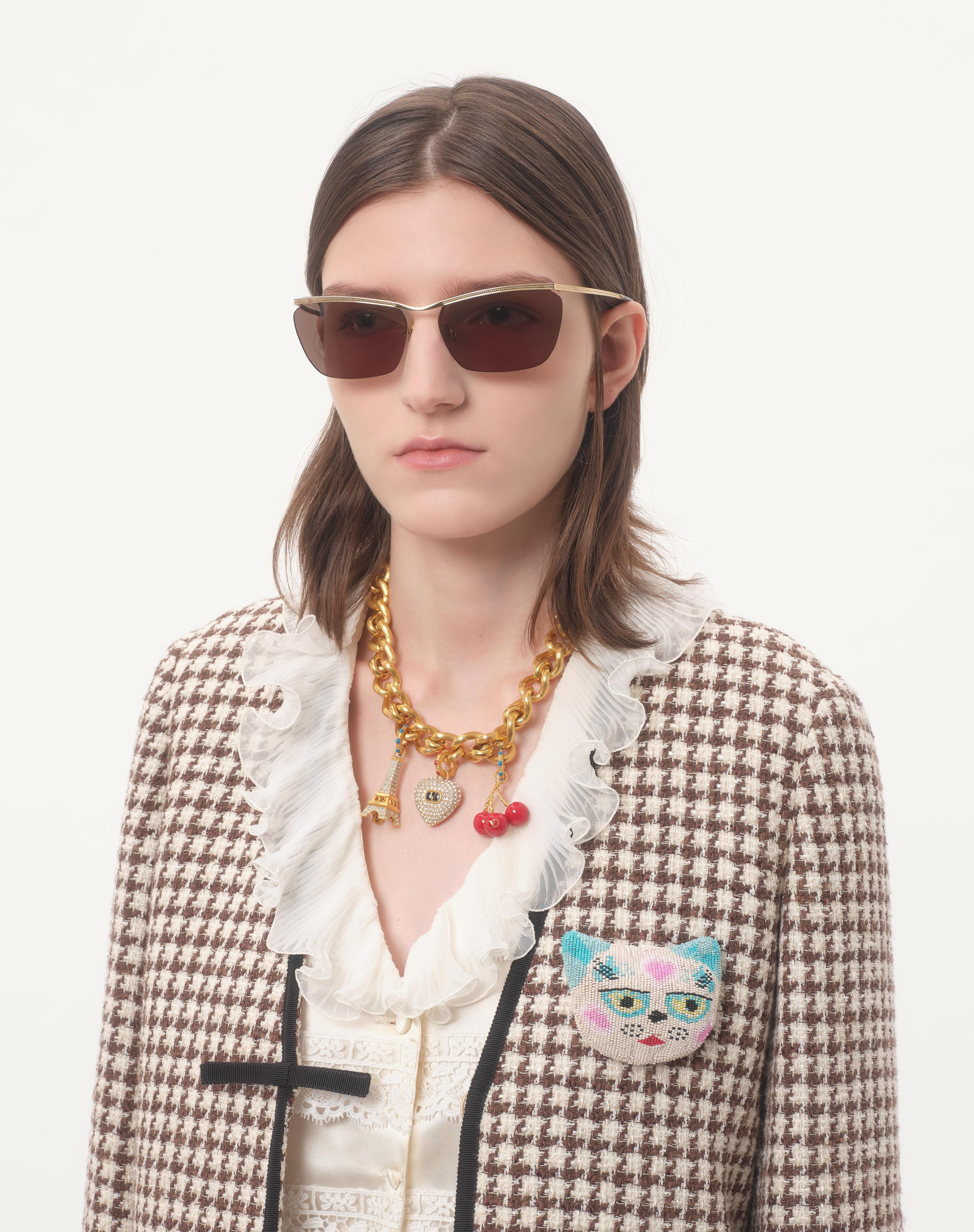 CHEZ VALENTINO NECKLACE IN METAL, ENAMEL AND SWAROVSKI® CRYSTALS - 2