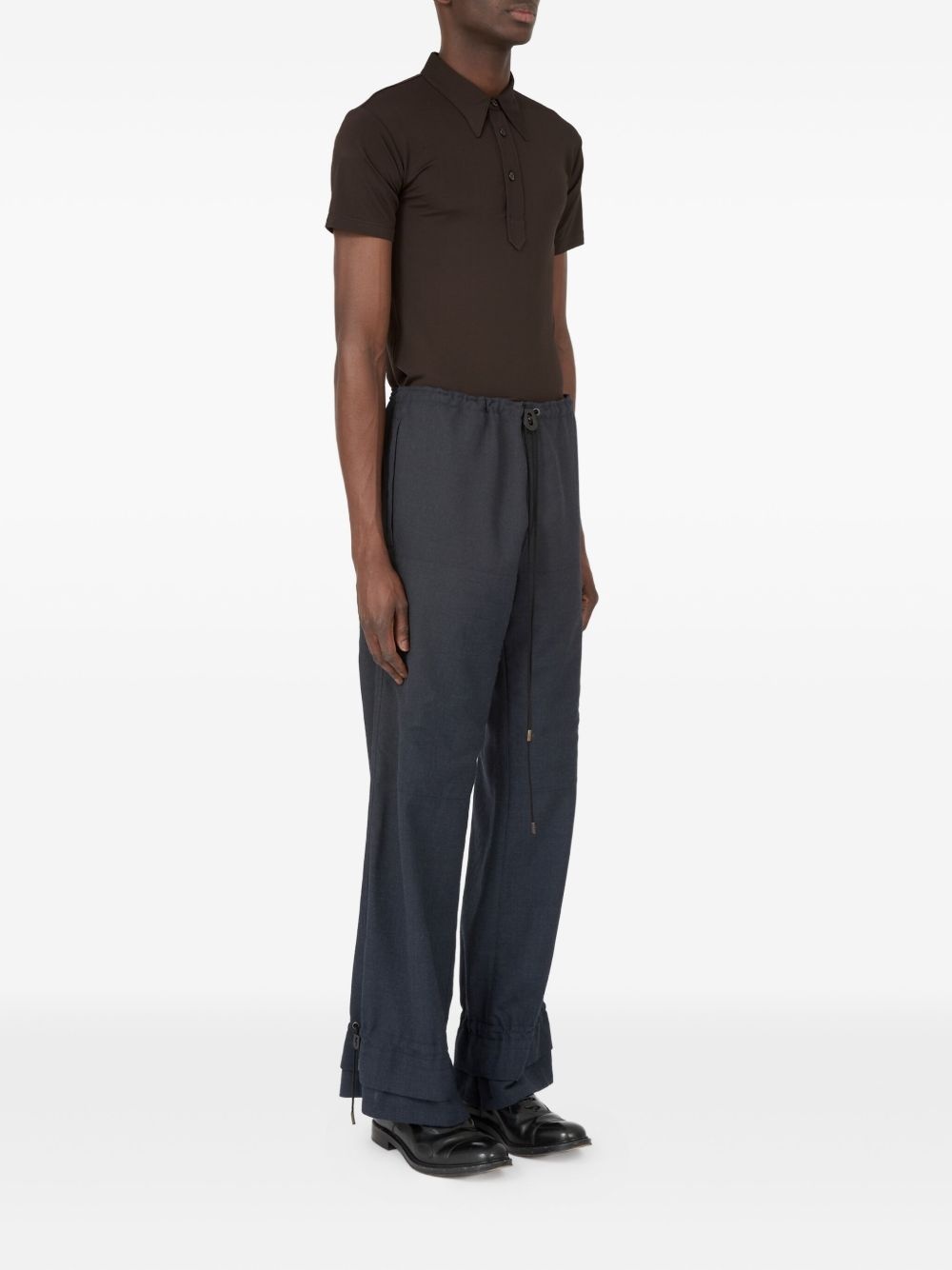 drawstring-ankle trousers - 3