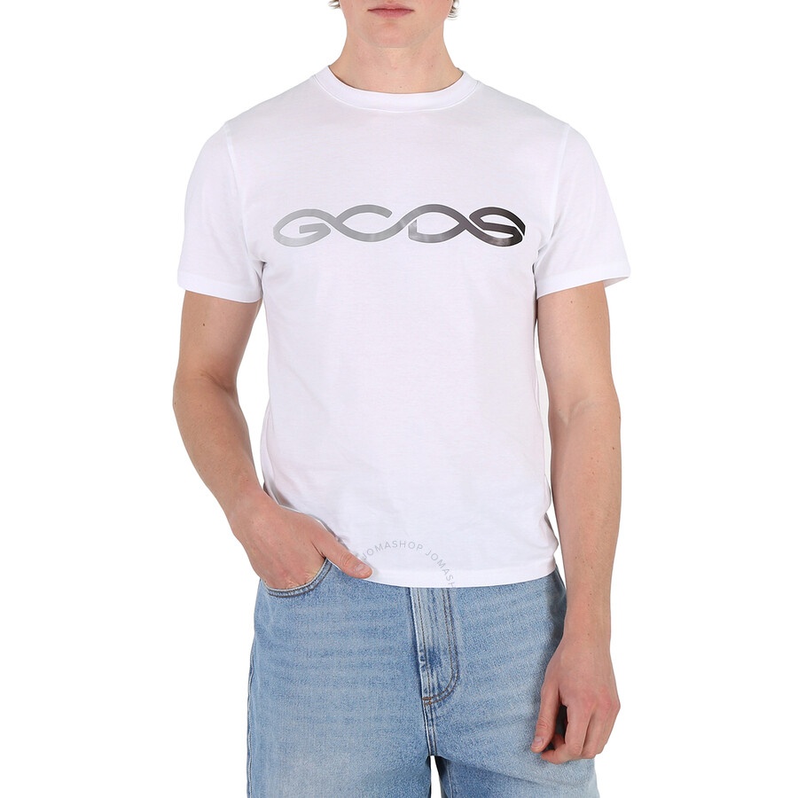 GCDS Reflective Logo Regular Cotton T-Shirt - 3