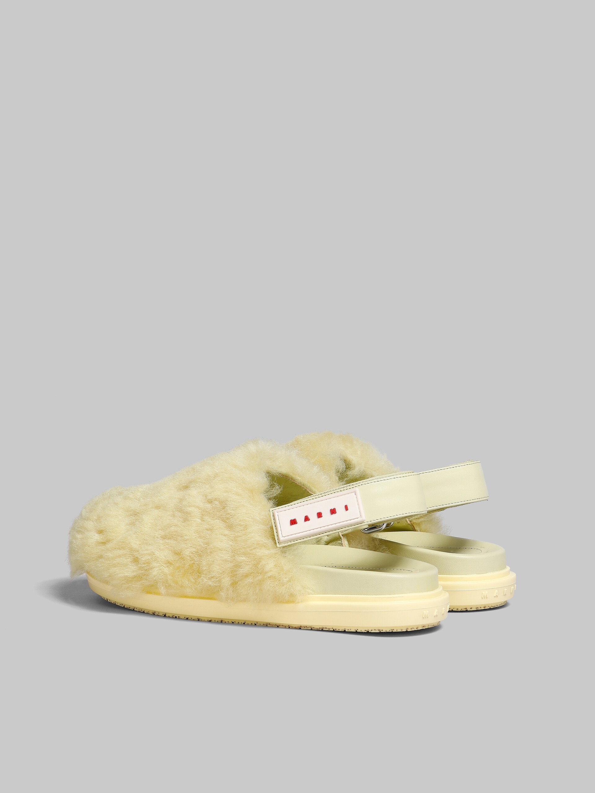LIGHT YELLOW SHEARLING SABOT - 3