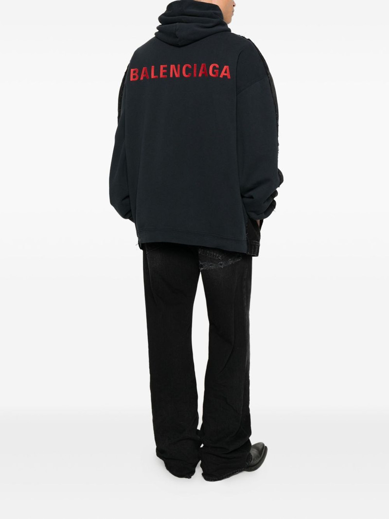 BALENCIAGA logo-embroidered hooded jacket outlook
