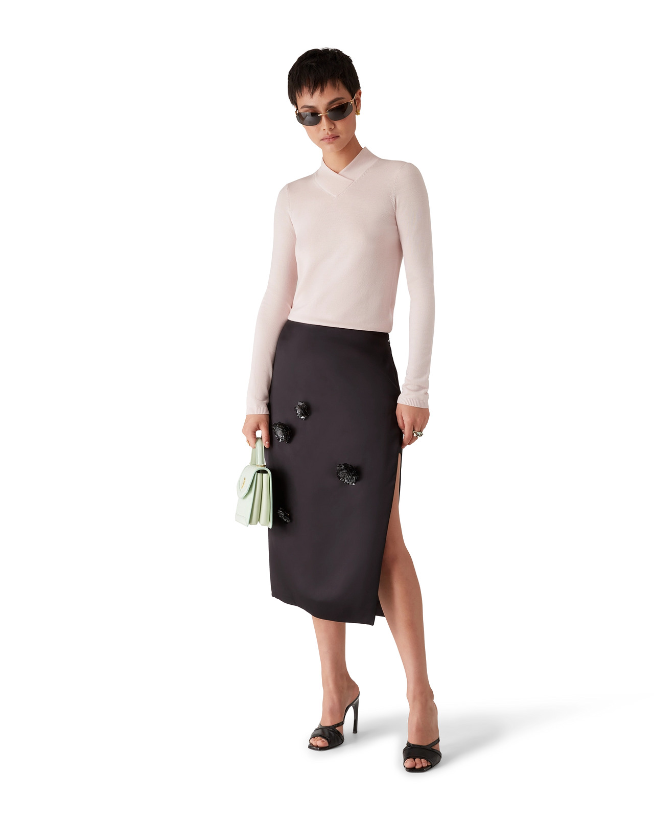 Duchesse Satin Midi Skirt | Casablanca Paris - 4