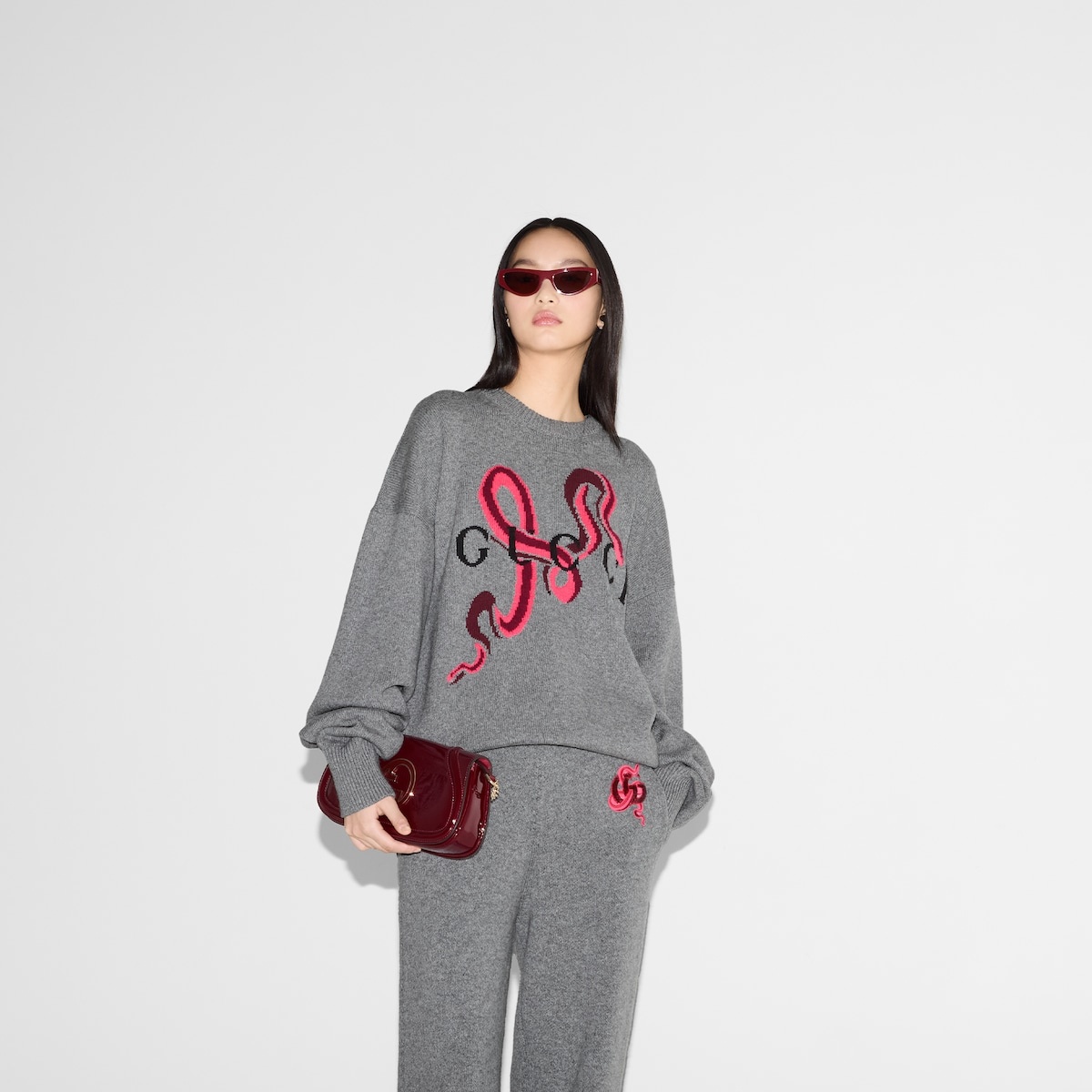 Wool cashmere sweater with intarsia - 6
