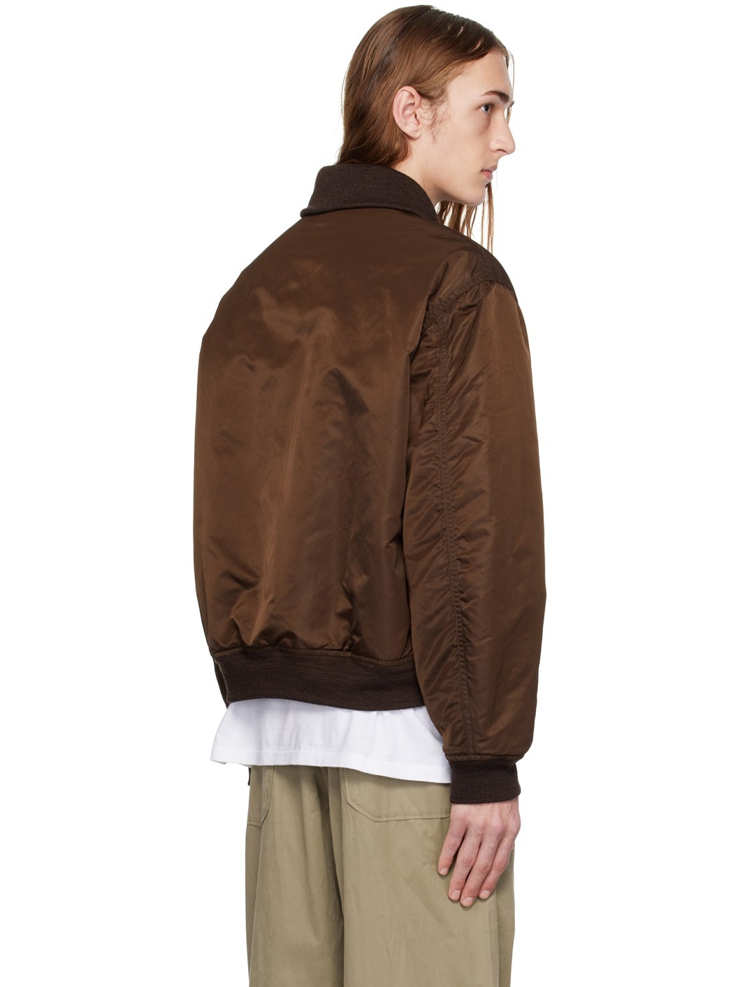 Brown Insulated Bomber Jacket - 3