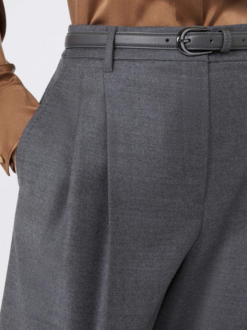 LAGO Mannish wool flannel trousers - DARK GREY 5