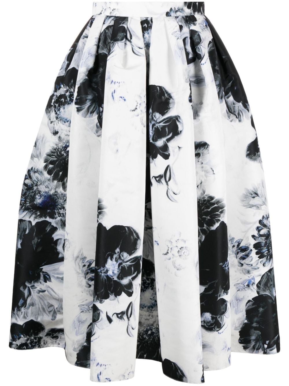 Chiaroscuro floral-print pleated midi skirt - 1