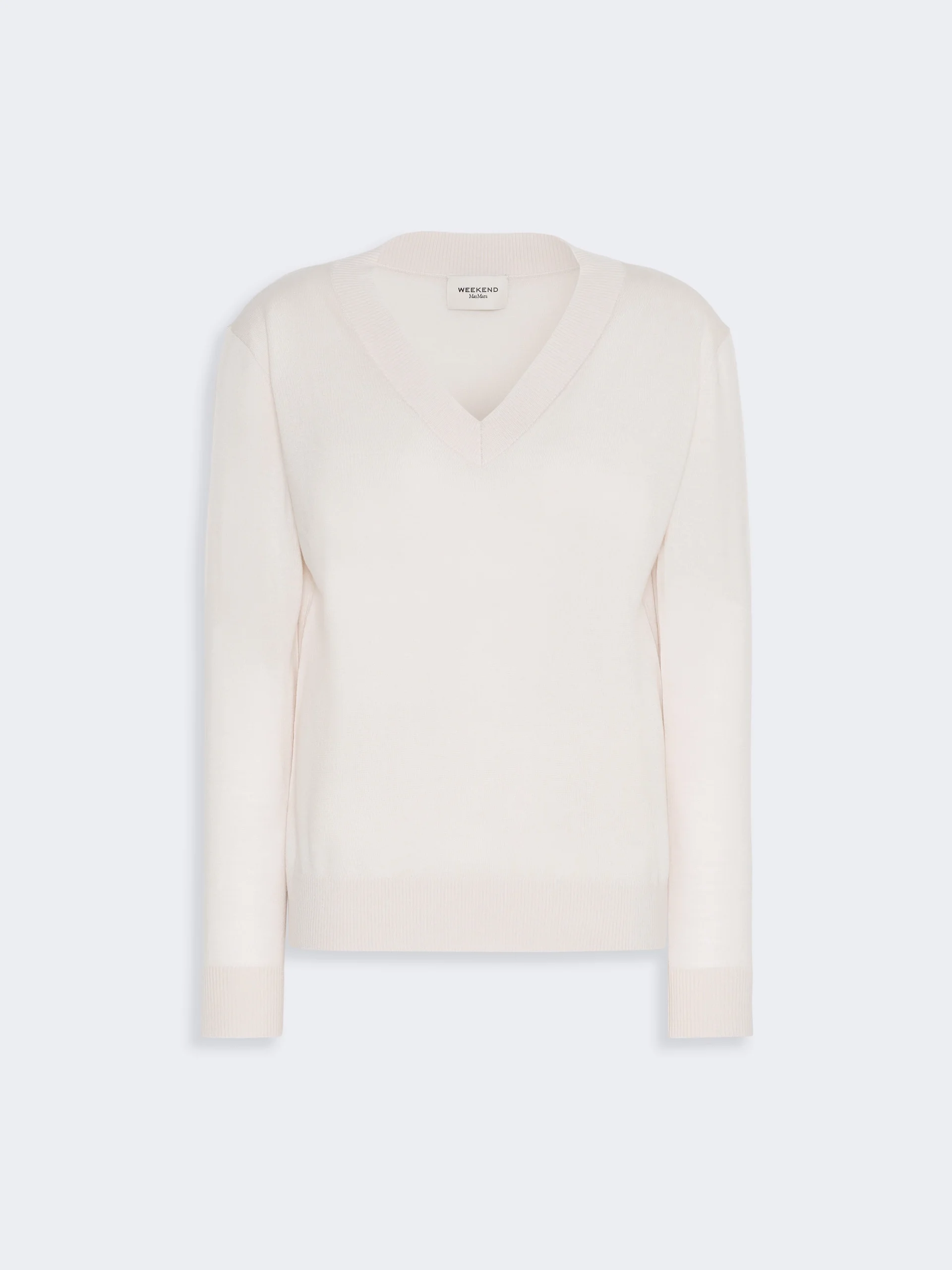 TALAMO Wool, silk and cashmere V-neck sweater - IVORY - 1