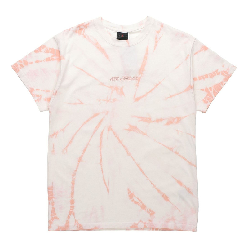 Air Jordan Loose Knit Tie Dye Printing Short Sleeve Orange DQ3903-100 - 1