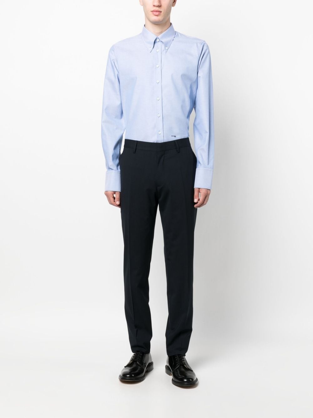 logo-print long-sleeve shirt - 2