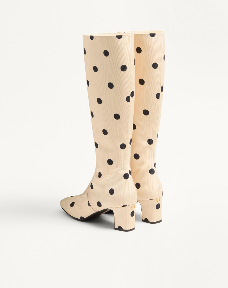 Valentino EQUIVOQUE BOOT IN MOIRÉ PLUS DE POIS FABRIC 60MM outlook