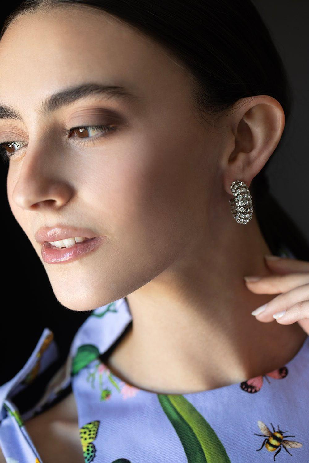 Caterpillar Hoop Earrings - 2