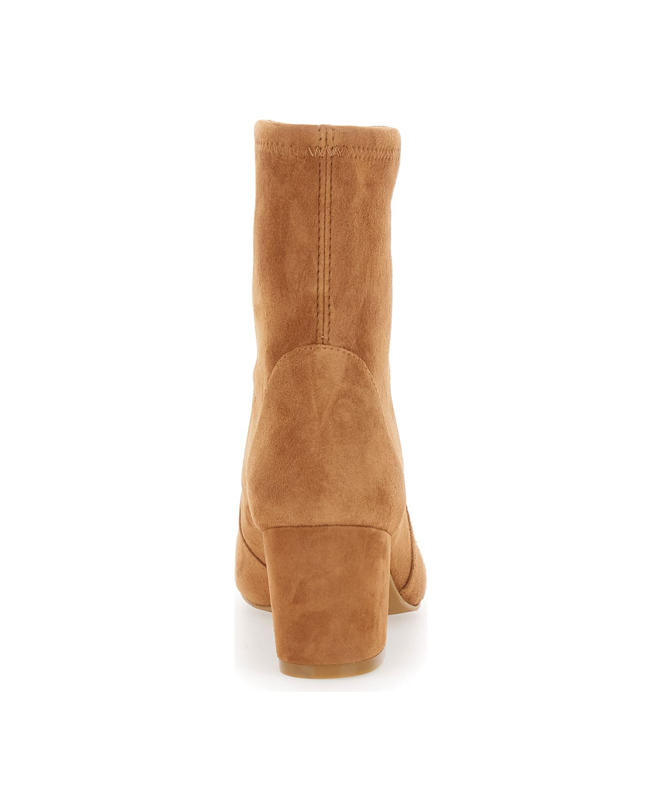 'yuliana' Beige Ankle Boots With Medium Block Heel In Ecoleather Woman - 4