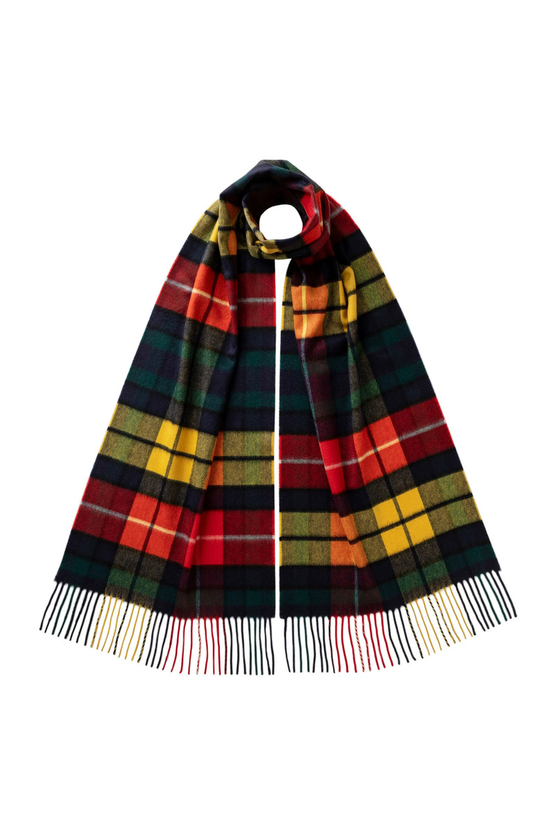Buchanan Tartan Wide Cashmere Scarf 1