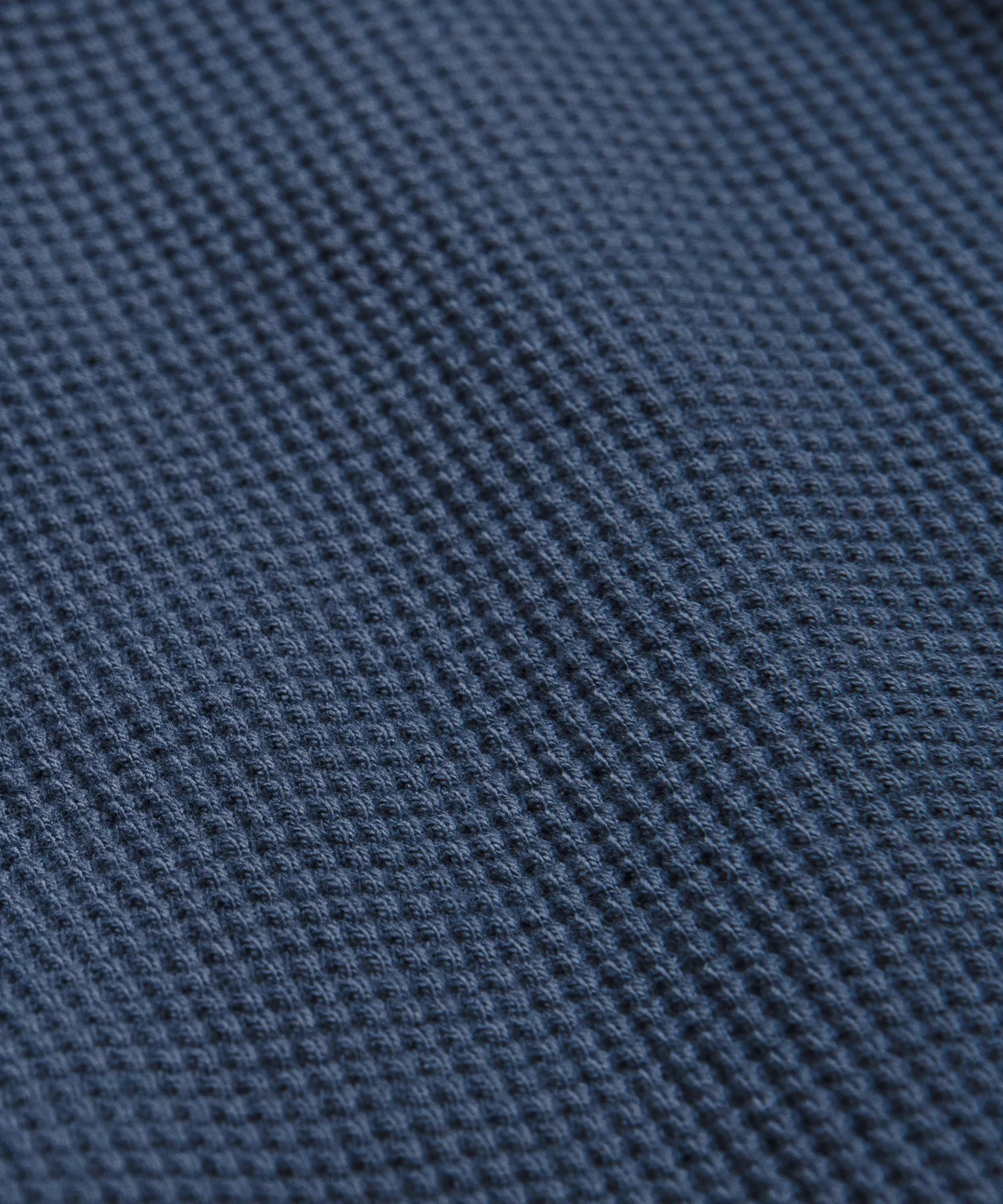 Cotton-Blend Waffle Knit Long-Sleeve Henley - 6