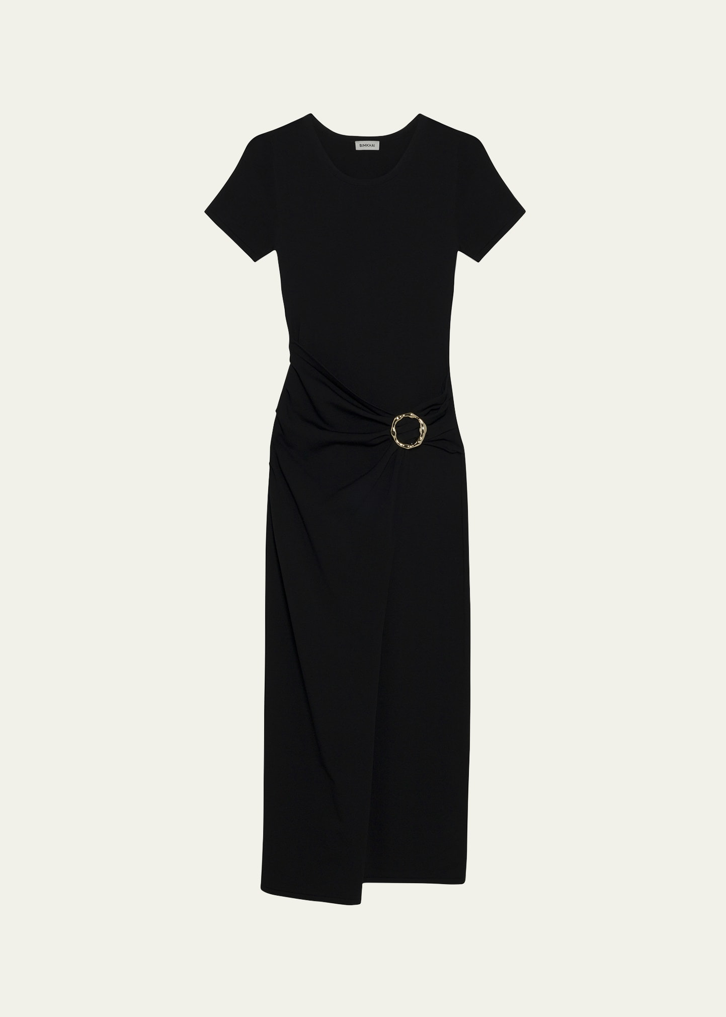 Soren Gathered Knit T-Shirt Dress - 1