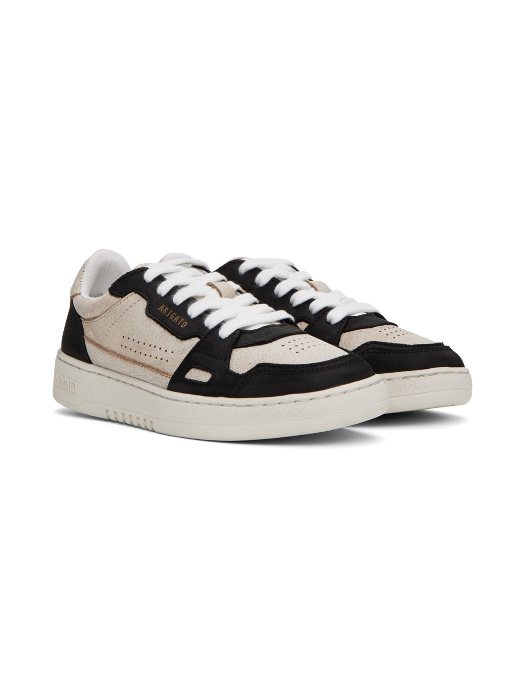 Beige & Black Dice Lo Sneakers - 4