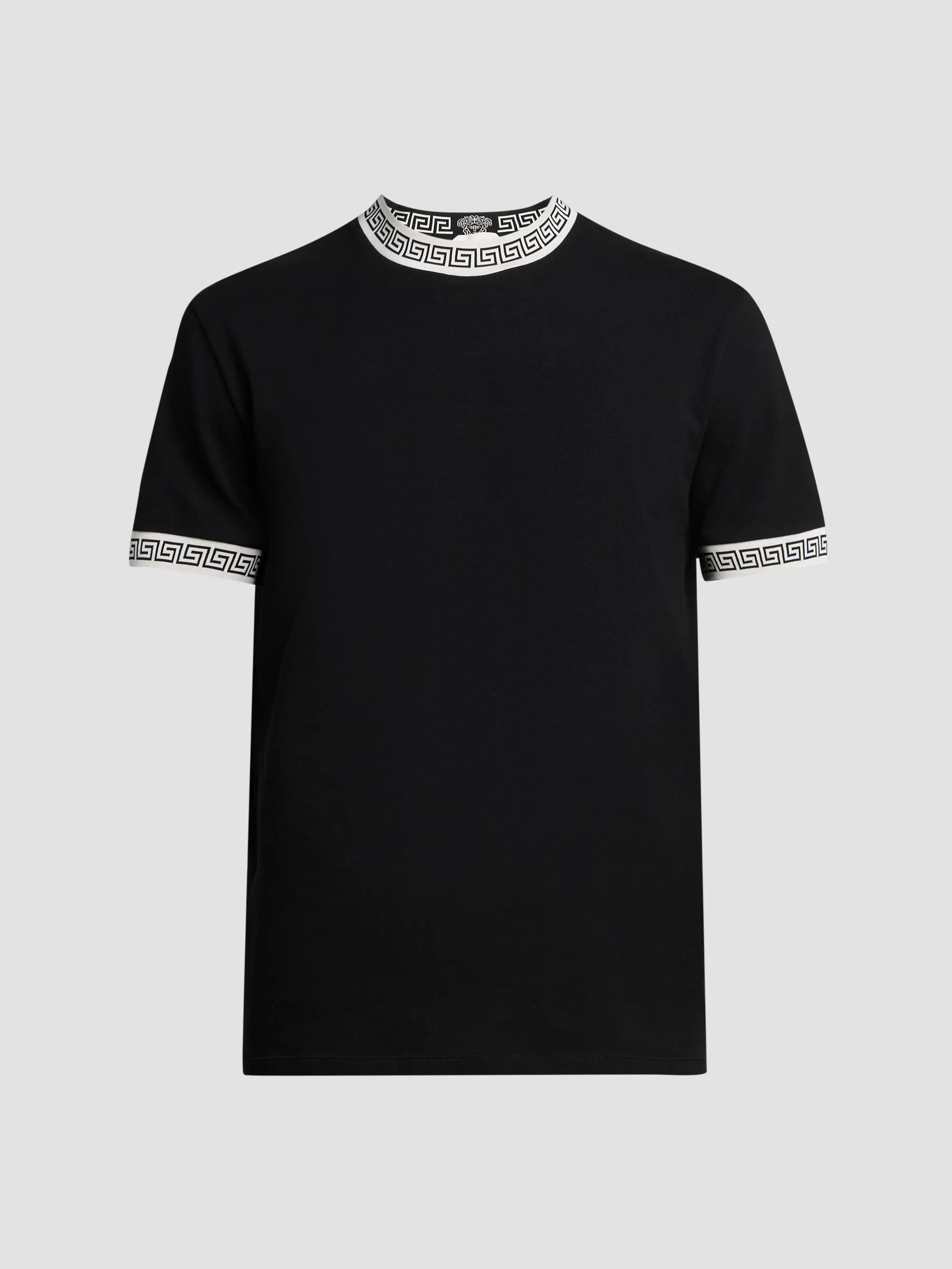 Men's Vintage Stretch-Cotton Crewneck T-Shirt - Black - 1