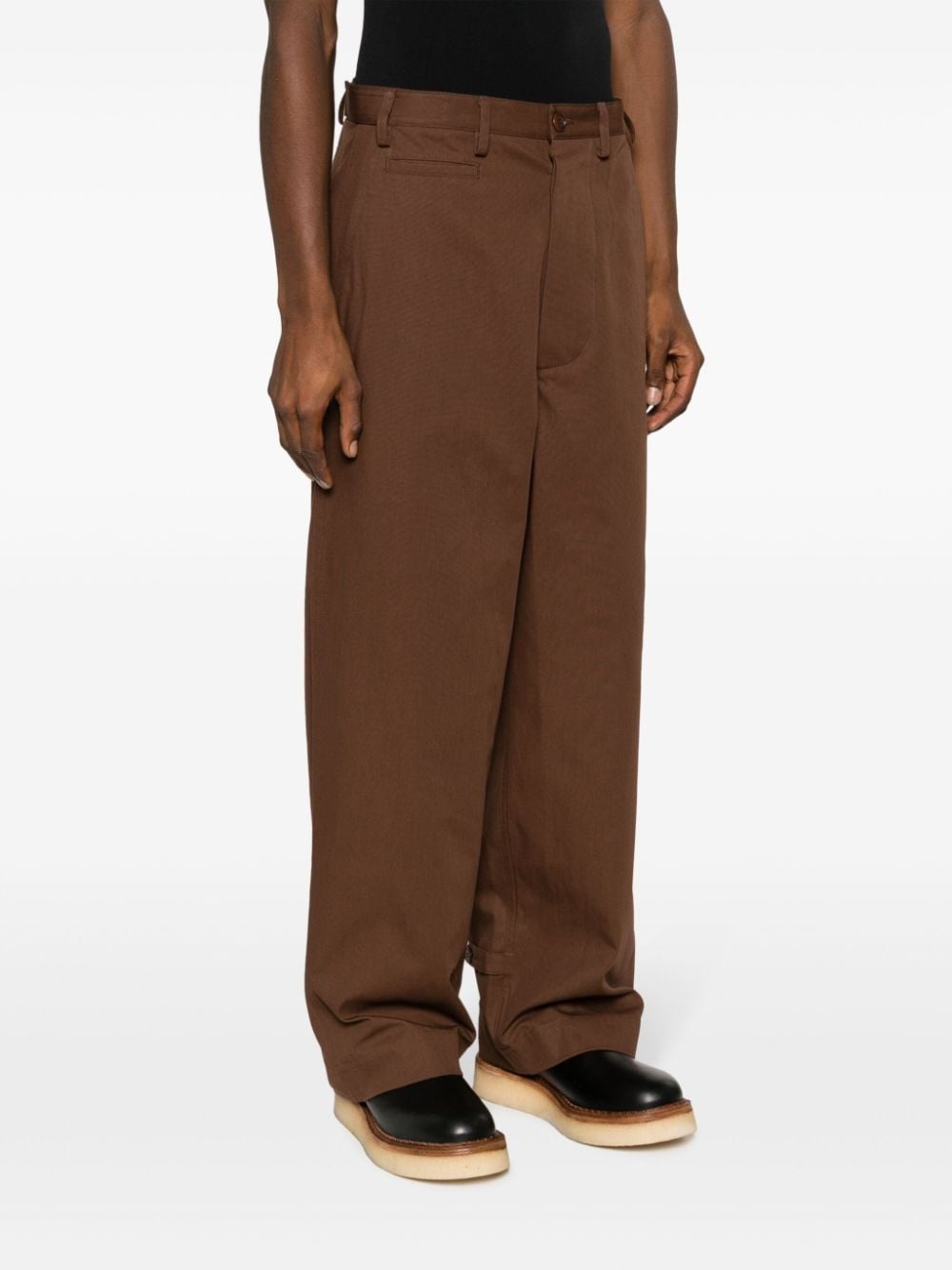three-pocket straight-leg trousers - 3