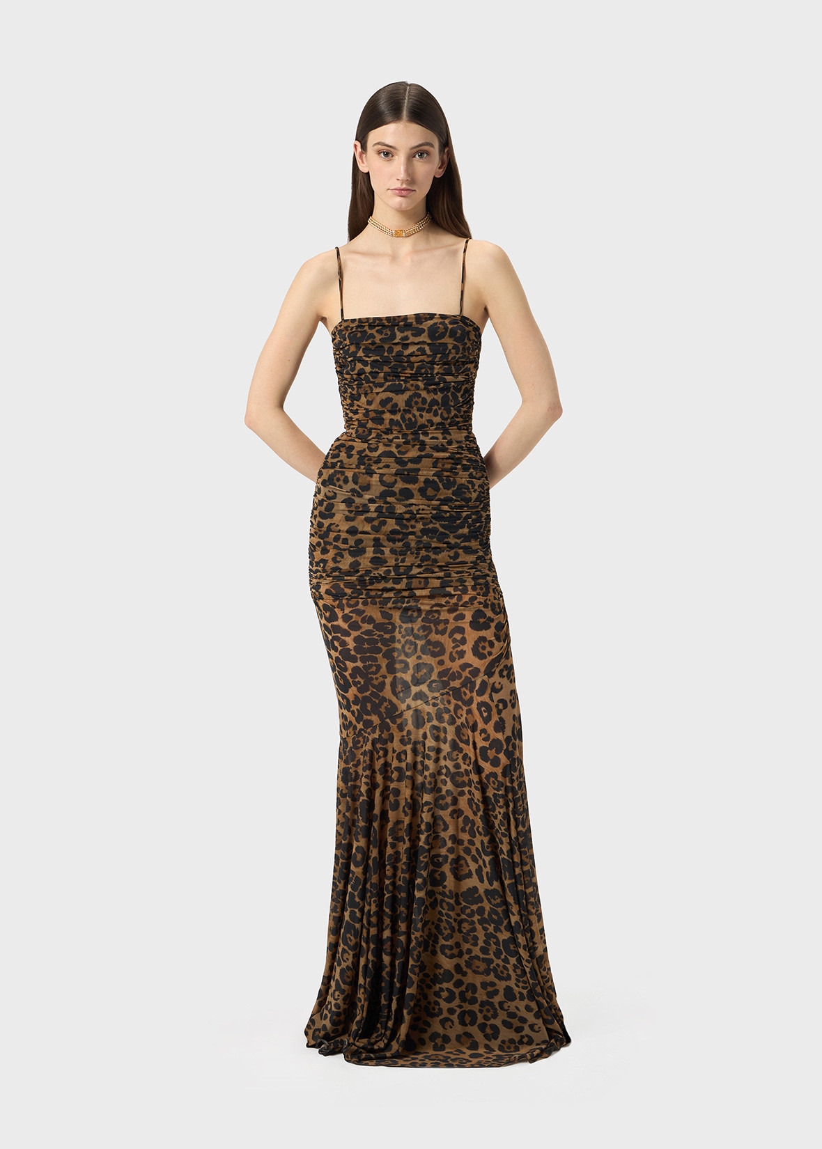 LONG DRESS IN ANIMALIER PRINT JERSEY - 2