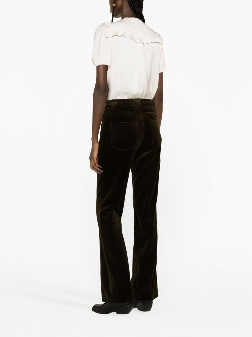Pistol flared velvet trousers - 4