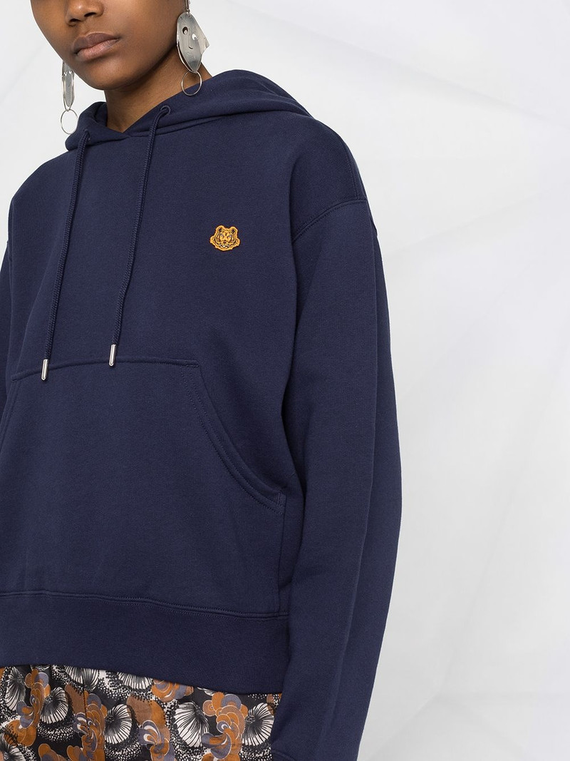 tiger patch cotton hoodie 5