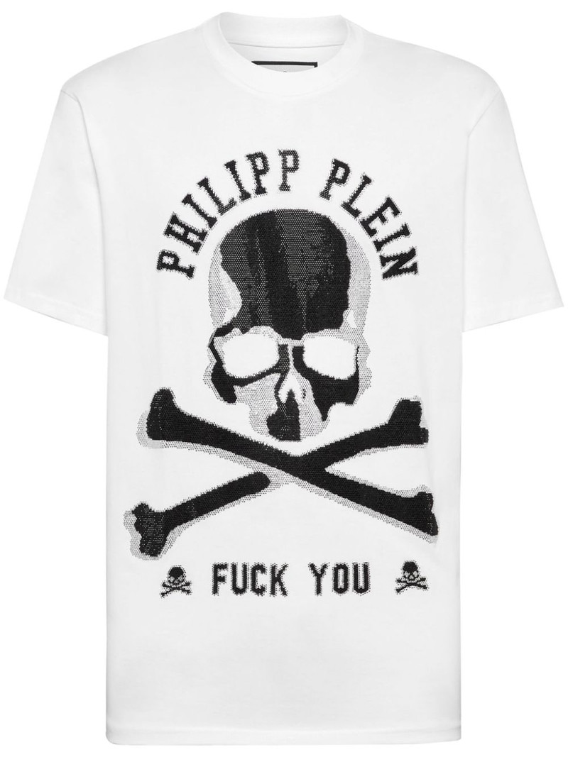 Skull crystal-embellished T-shirt 1